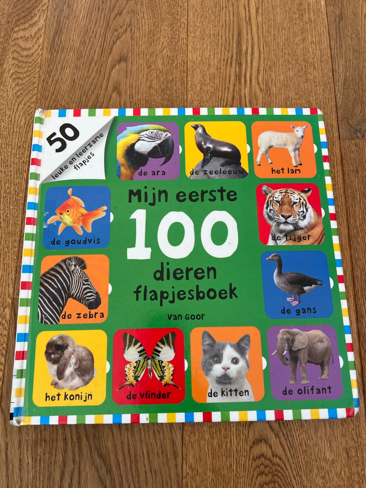 Mijn eerste 100 dieren flapjesboek, Ophalen of Verzenden, Zo goed als nieuw, Uitklap-, Voel- of Ontdekboek, 1 tot 2 jaar