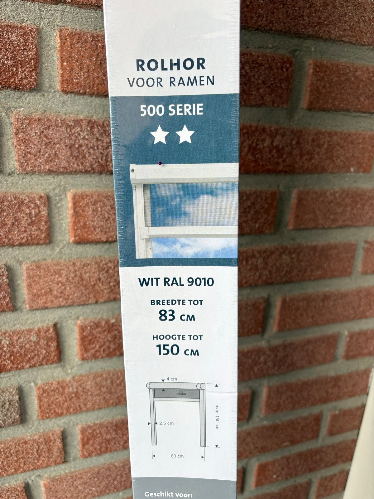 Bruynzeel Rolhor voor ramen - Wit RAL 9010 (83x150cm), 80 tot 100 cm, Hordeur, Minder dan 200 cm, Nieuw