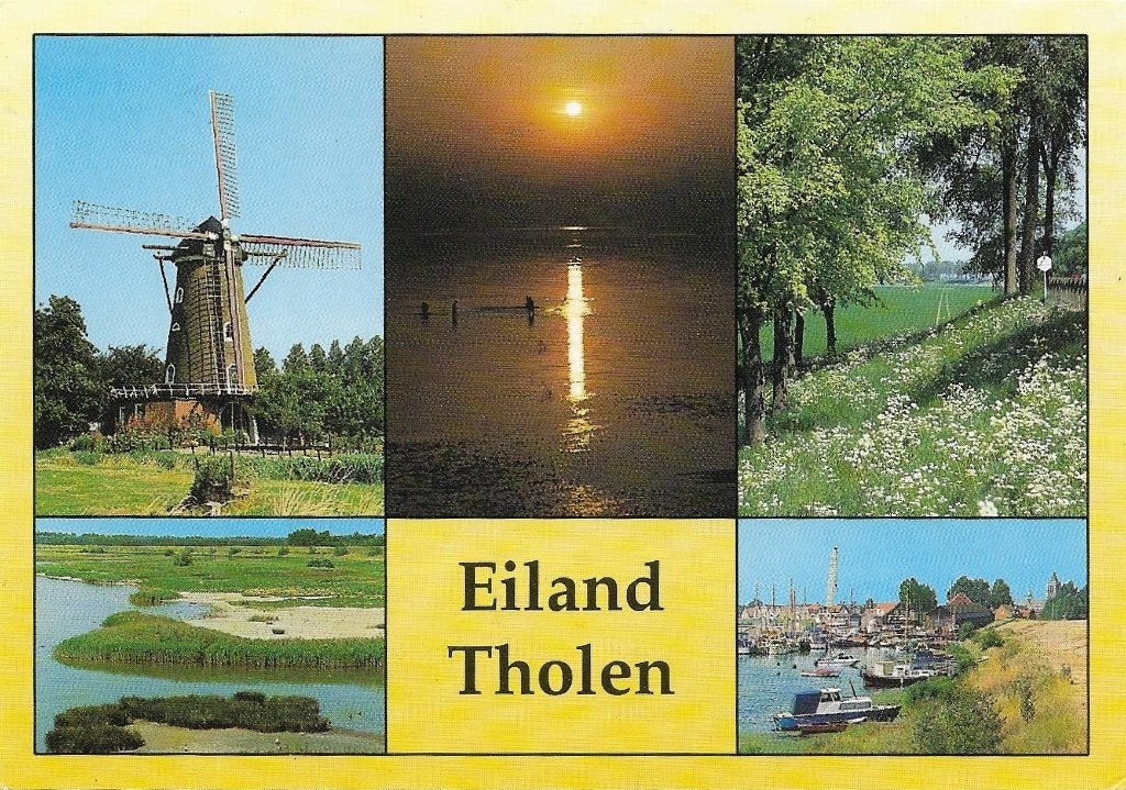 Ansichtkaart  	Tholen	Eiland	5-luik, Verzenden, 1980 tot heden, Gelopen, Zeeland