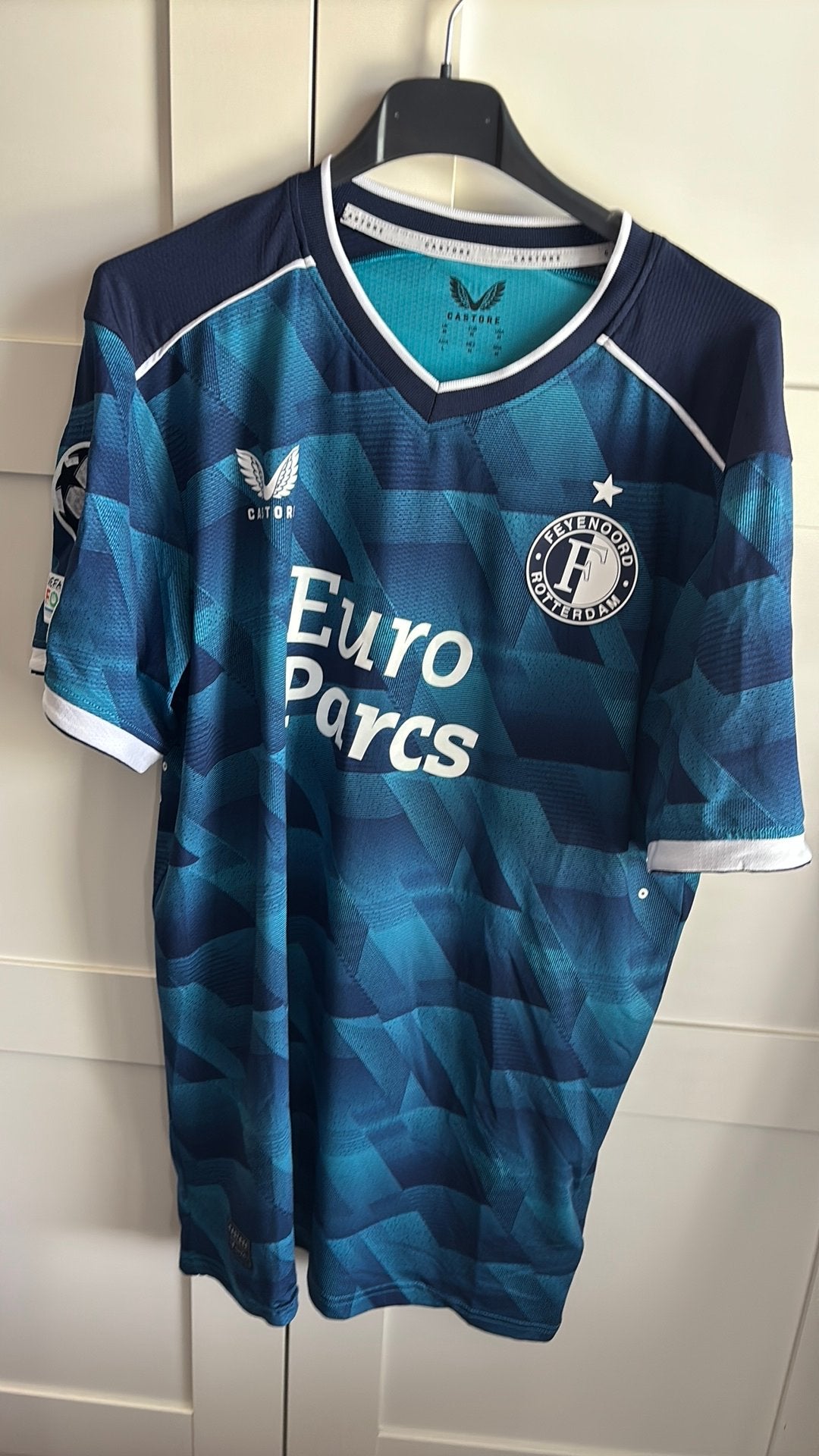 Match worn shirt feyenoord, Verzamelen, Sportartikelen en Voetbal, Ophalen of Verzenden, Zo goed als nieuw, Feyenoord, Shirt