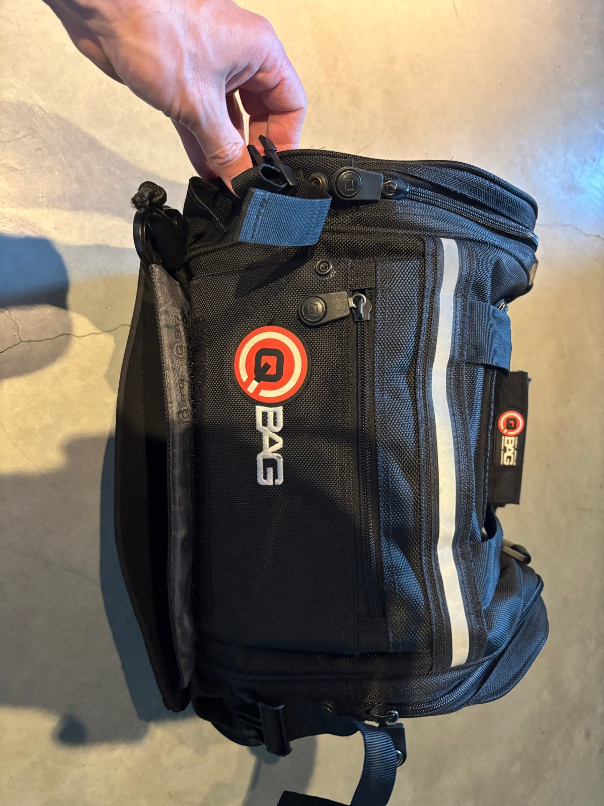 QBag Motorfiets Zadeltas - Zwart, Motoren, Ophalen of Verzenden, Zo goed als nieuw