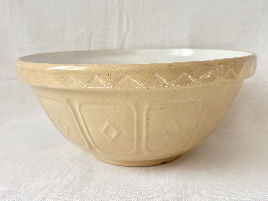 Mason Cash - Mixing Bowl Gripstand Beslagkom Vintage, Beige, Verzenden, Steen/keramiek, Overige merken