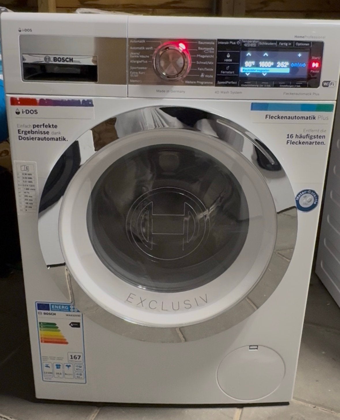 10 KG BOSCH RVS serie 8 wasmachine 4D wash IDOS + WIFI, Witgoed en Apparatuur, 8 tot 10 kg, Ophalen of Verzenden, 85 tot 90 cm