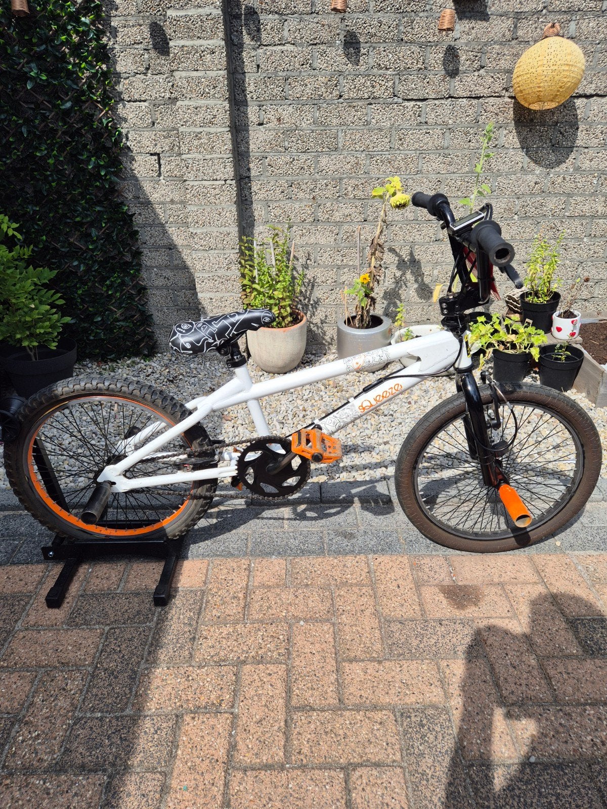 Witte Stunt BMX Fiets - Ideaal voor Tricks en Stunts, Ophalen, Gebruikt, Staal, 20 tot 24 inch