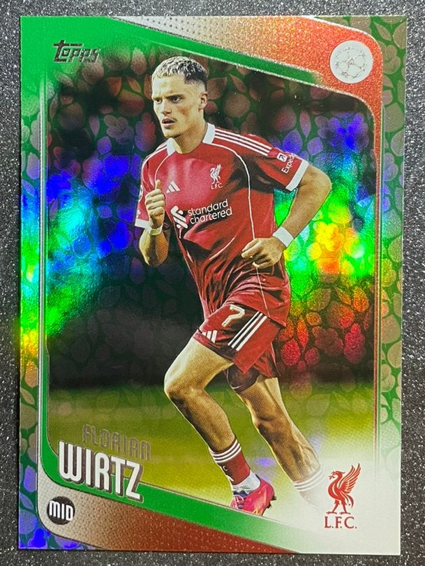 Topps UCC Flagship ‘26   GREEN PARALLEL   WIRTZ   LIVERPOOL, Verzenden, Zo goed als nieuw, Plaatje