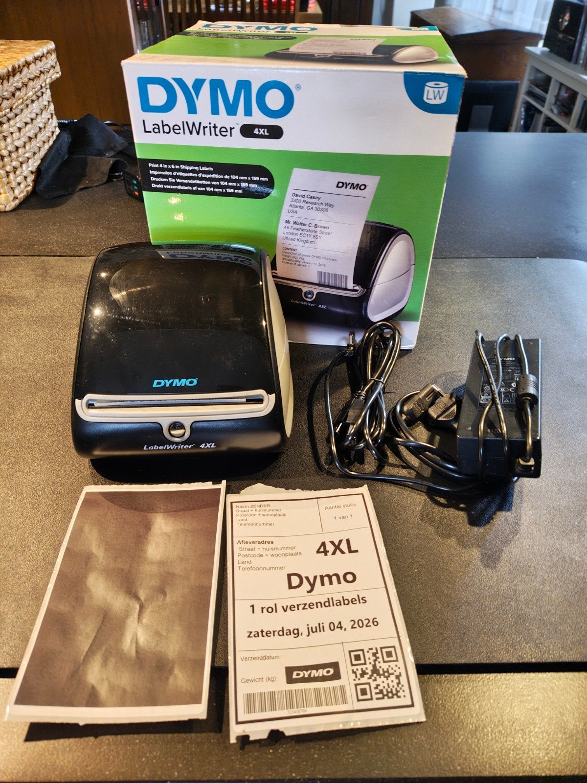 Dymo 4XL met nieuwe rol verzendlabels, Computers en Software, Printers, Ophalen, Zwart-en-wit printen, DYMO, Printer