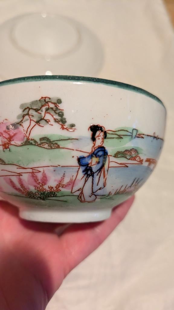 Antieke Japanse Thee Servies Kopjes en Schotels, Ophalen of Verzenden