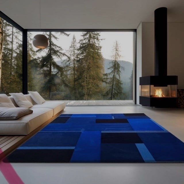 Nieuw CS rugs Division Vloerkleed 400 x 500 blauw tapijt