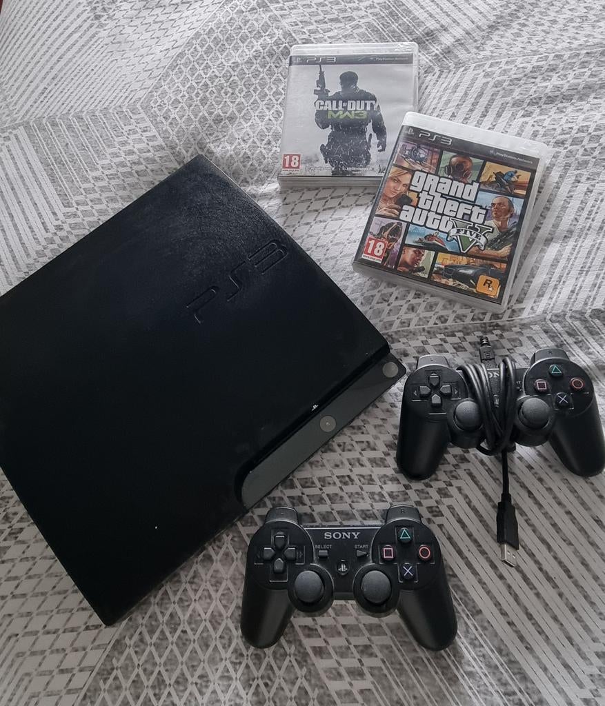 Playstation 3, Ophalen, Met 2 controllers, Slim
