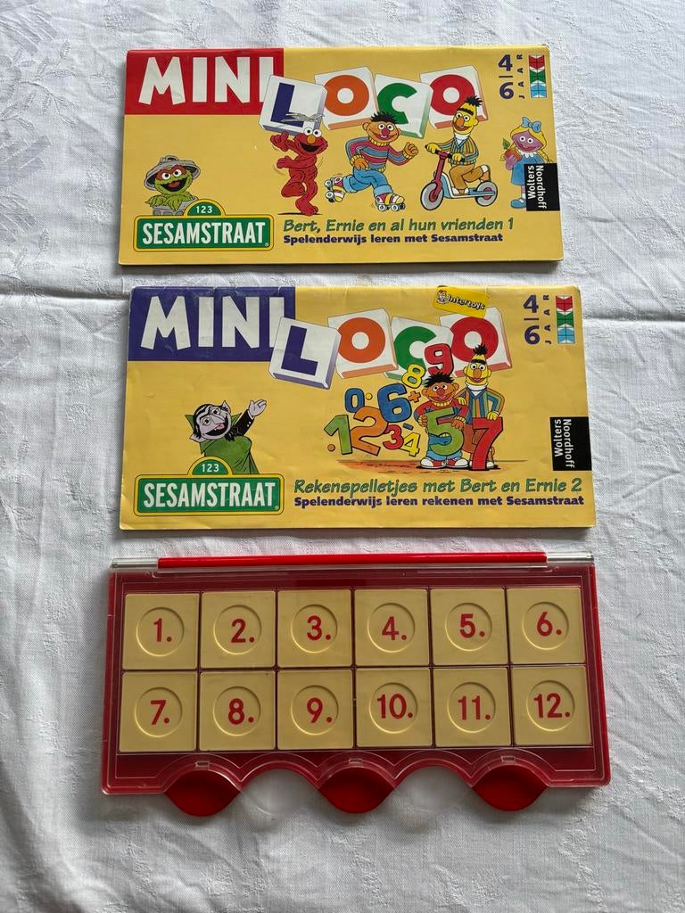 Mini Loco Sesamstraat Spelenderwijs Leren (2 spellen), Kinderen en Baby's, Ophalen of Verzenden, Gebruikt, Taal en Lezen