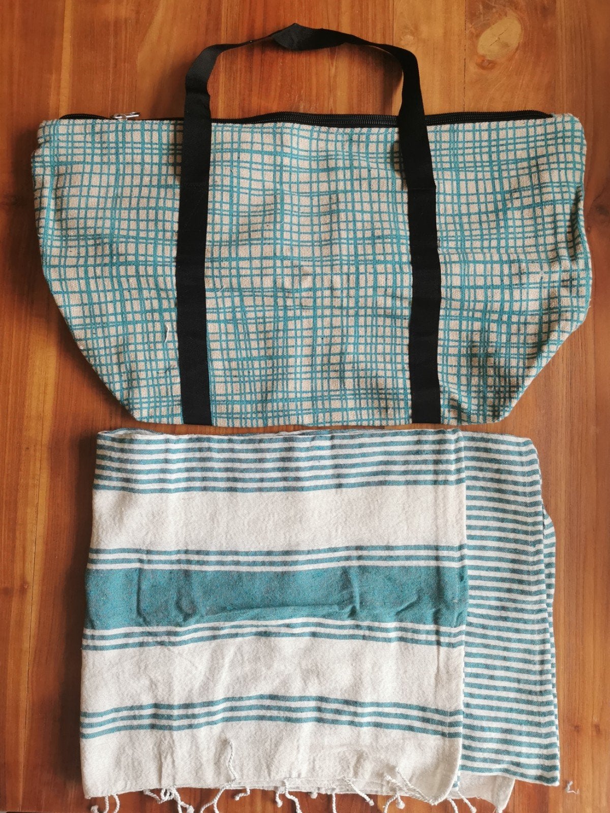 Nieuw : strandtas + hammamdoek, Ophalen of Verzenden, Nieuw, 30 cm of meer
