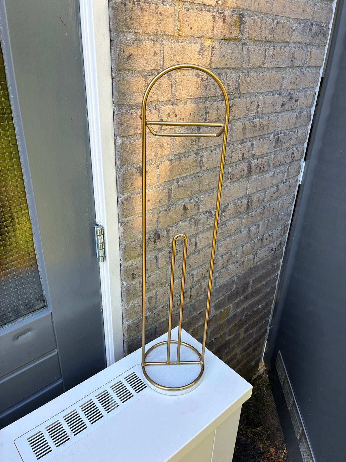 Gouden toiletrolhouder - Vintage stijl, Ophalen, Vintage, Zo goed als nieuw, Goud