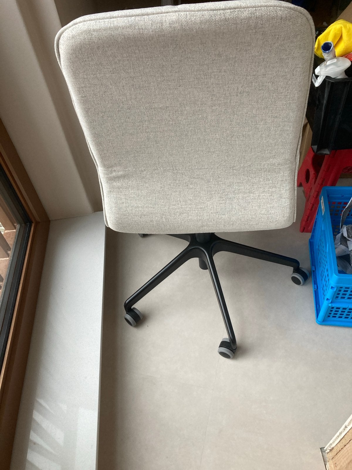 Ikea Langfjall bureaustoel - hoge rugleuning Gunnared Beige, Ophalen, Zo goed als nieuw, Grijs, Bureaustoel
