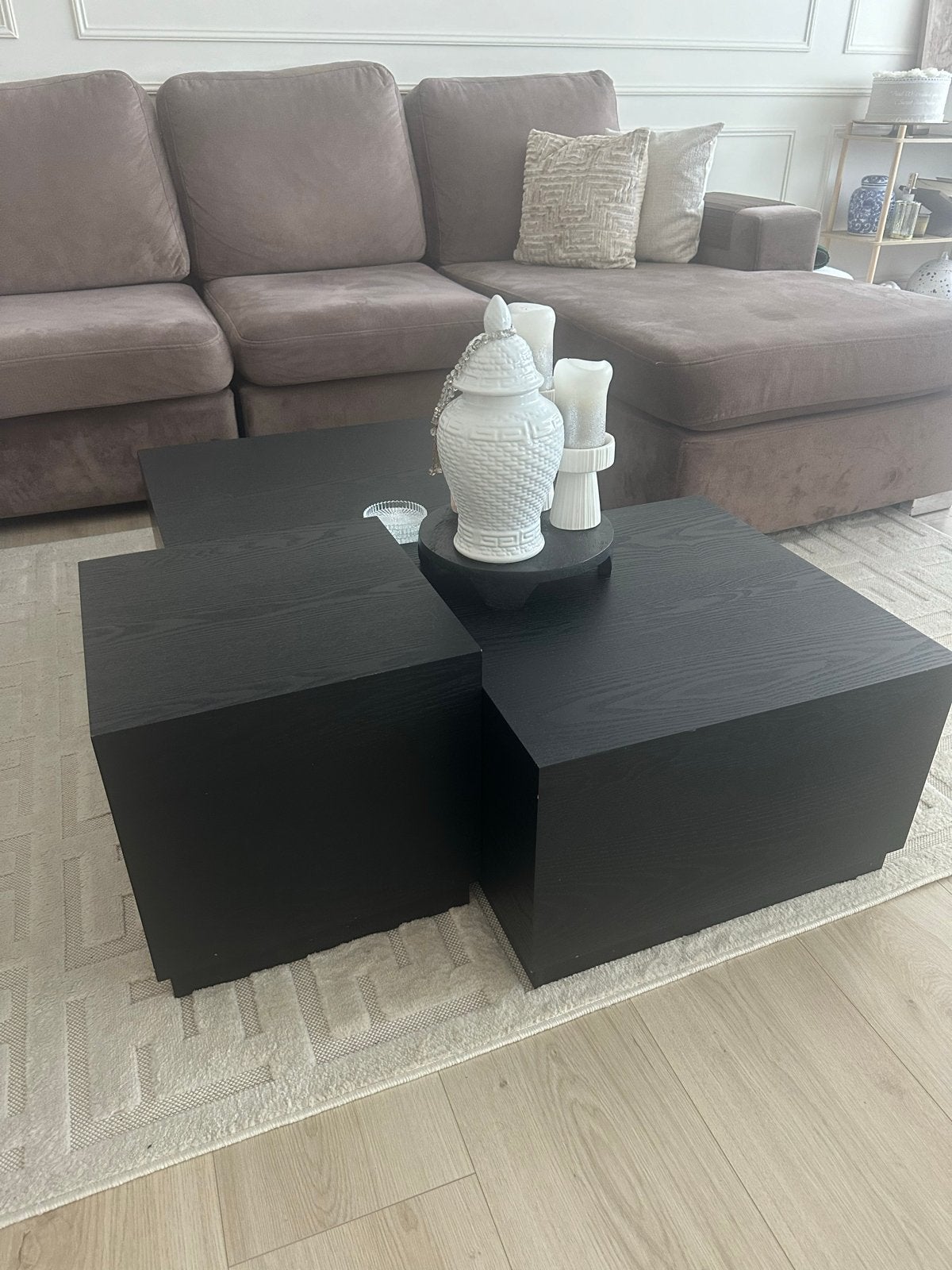 WOOOD Pim zwarte salontafel, Huis en Inrichting, Ophalen, Gebruikt, 50 tot 100 cm, 100 tot 150 cm