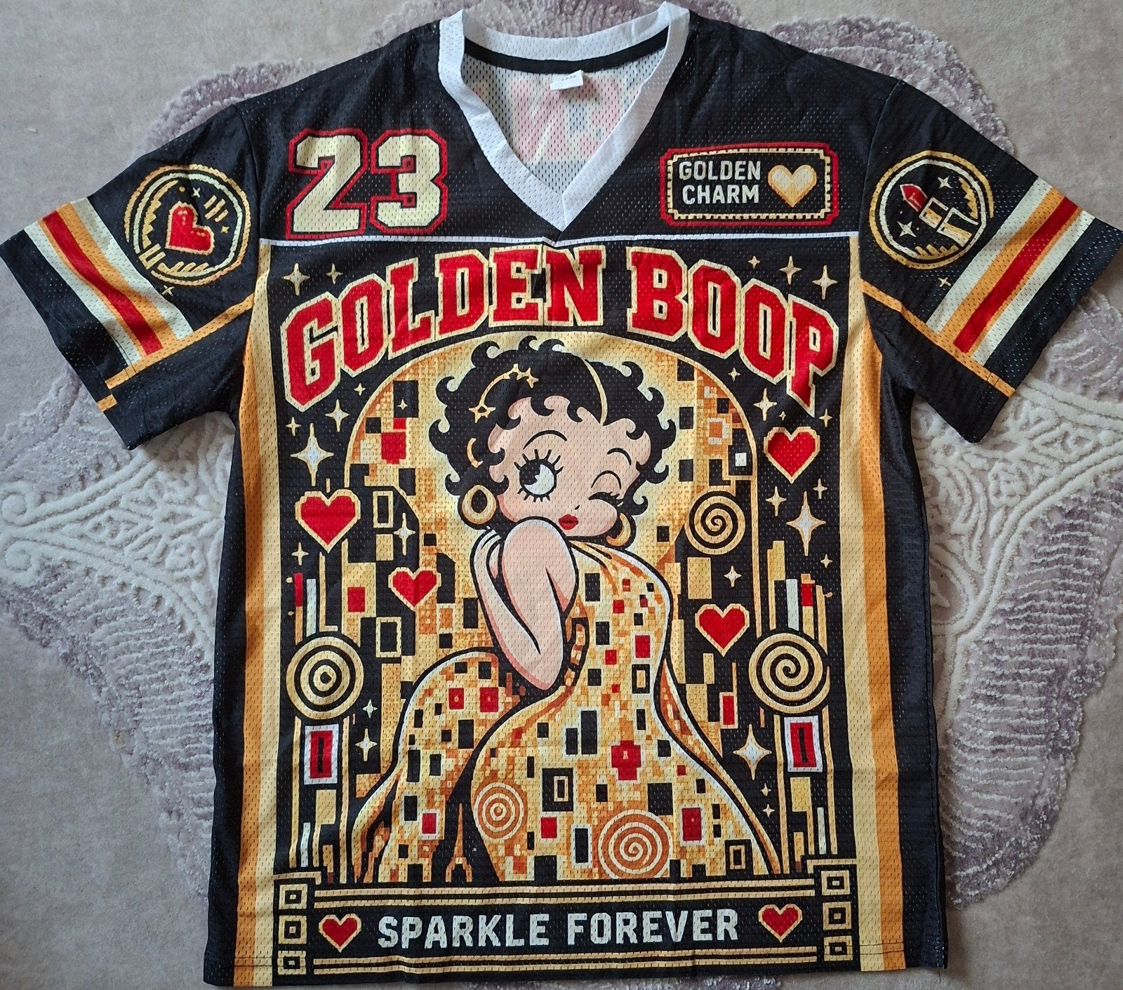 Sportshirt Betty Boop - Maat XL - Golden Boop, Meerkleurig, Maat 46/48 (XL) of groter, Nieuw, Ophalen of Verzenden