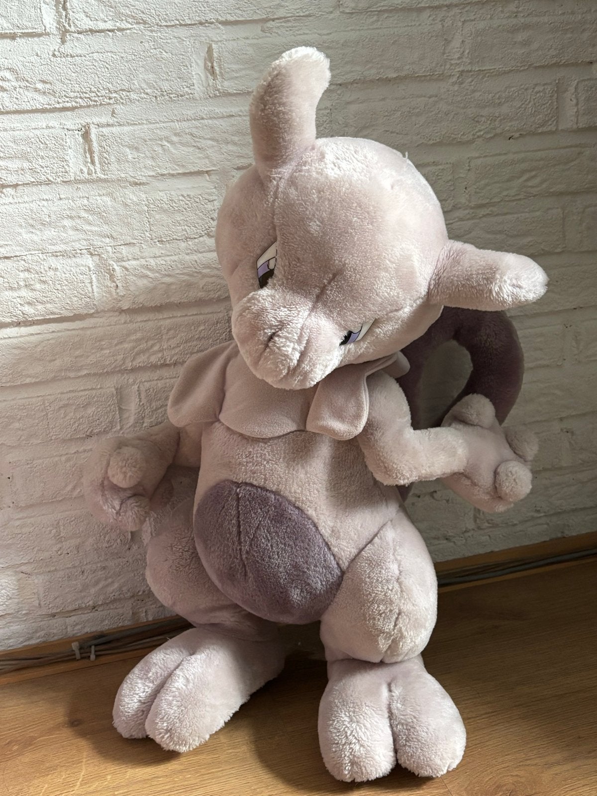 Vintage Mewtwo Knuffel Play by Play 2000 - Officieel - 60 cm, Paars, Gebruikt, Overige typen, Ophalen of Verzenden