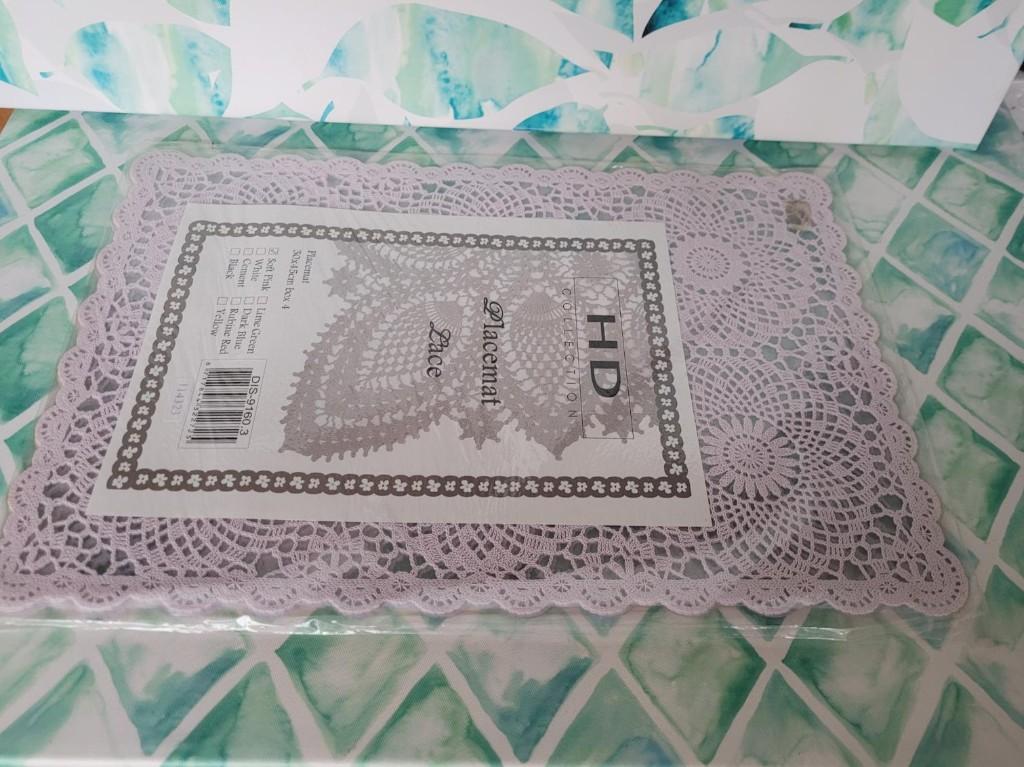 4 leuke landelijke kanten plastic placemats, roze, ., Nieuw, Ophalen of Verzenden, .