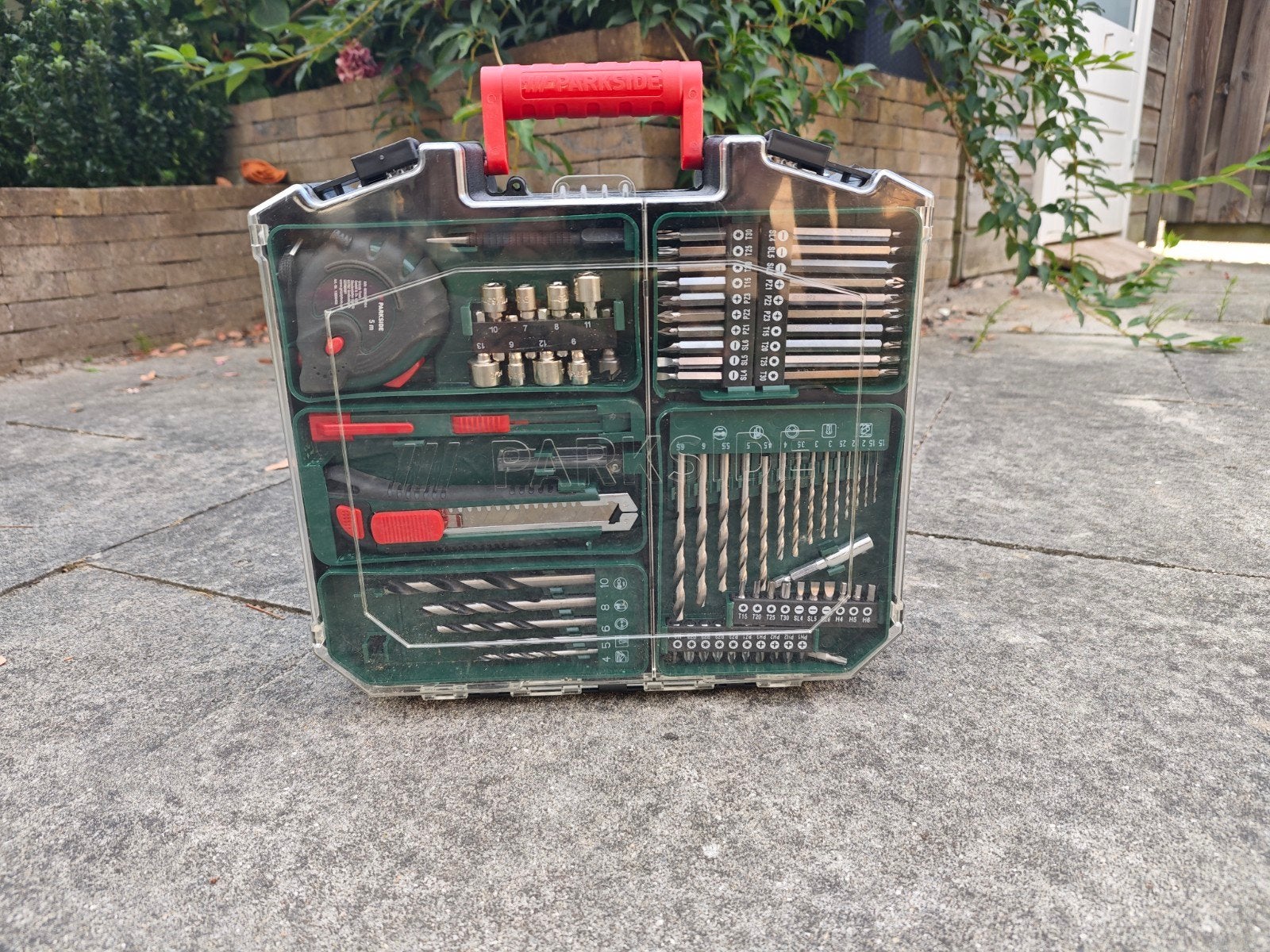 Parkside accu-schroefboormachine 20v + gereedschapskoffer, Ophalen of Verzenden, Zo goed als nieuw, Boor- en Schroefmachine