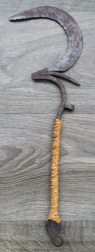 1930-1950 Centraal Afrika Werpmes Mes Werpmes Sikkelmes Dolk, Antiek en Kunst, Ophalen of Verzenden