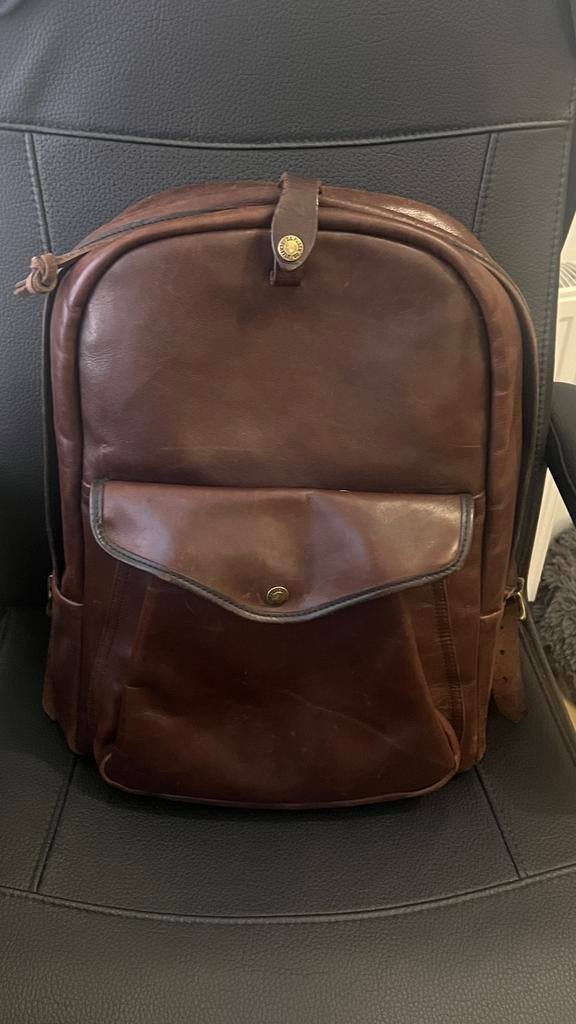 Rare Filson Sierra Brown Leather Journeyman Backpack, Ophalen of Verzenden, Zo goed als nieuw, Overige merken