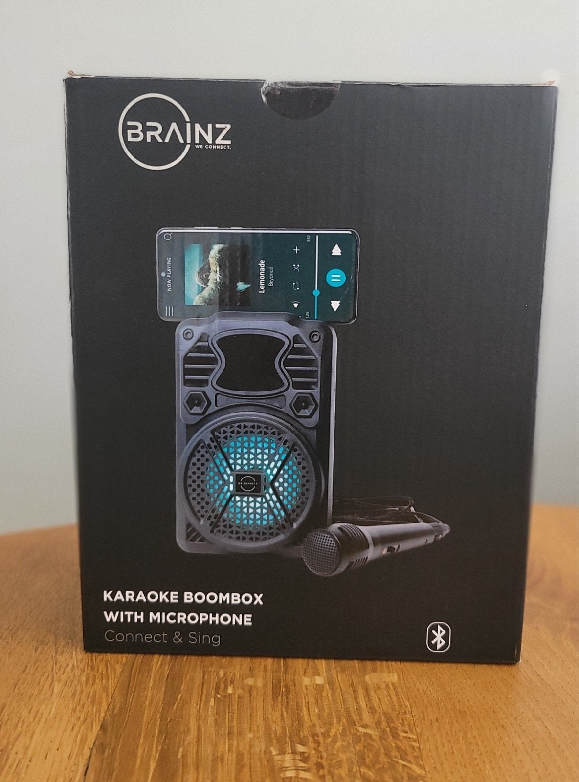 Brainz Karaoke Boombox met Microfoon, Ophalen of Verzenden, Nieuw, Complete set