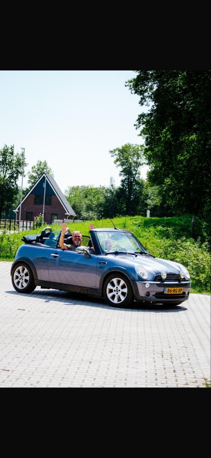 Mini 1.6 16V Cooper Cabrio 2005 Blauw, Auto's, Voorwielaandrijving, 4 cilinders, Cabriolet, Handgeschakeld