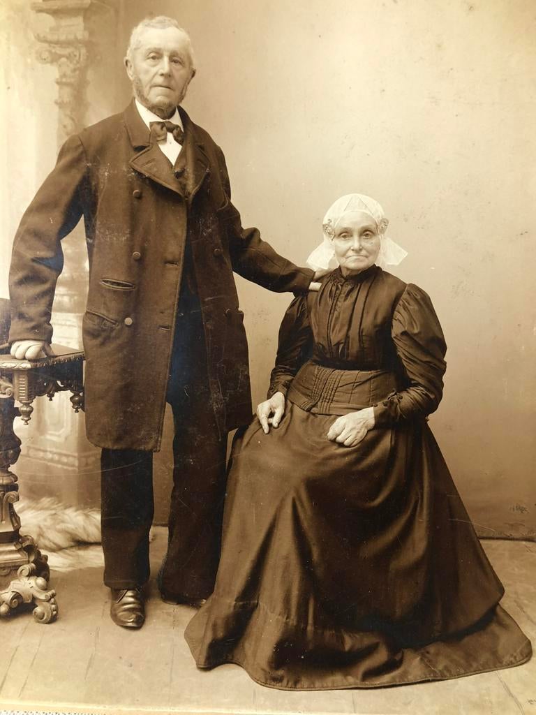 Originele Foto 19e eeuw echtpaar te Rotterdam, Boeken, Ophalen of Verzenden, Overige onderwerpen