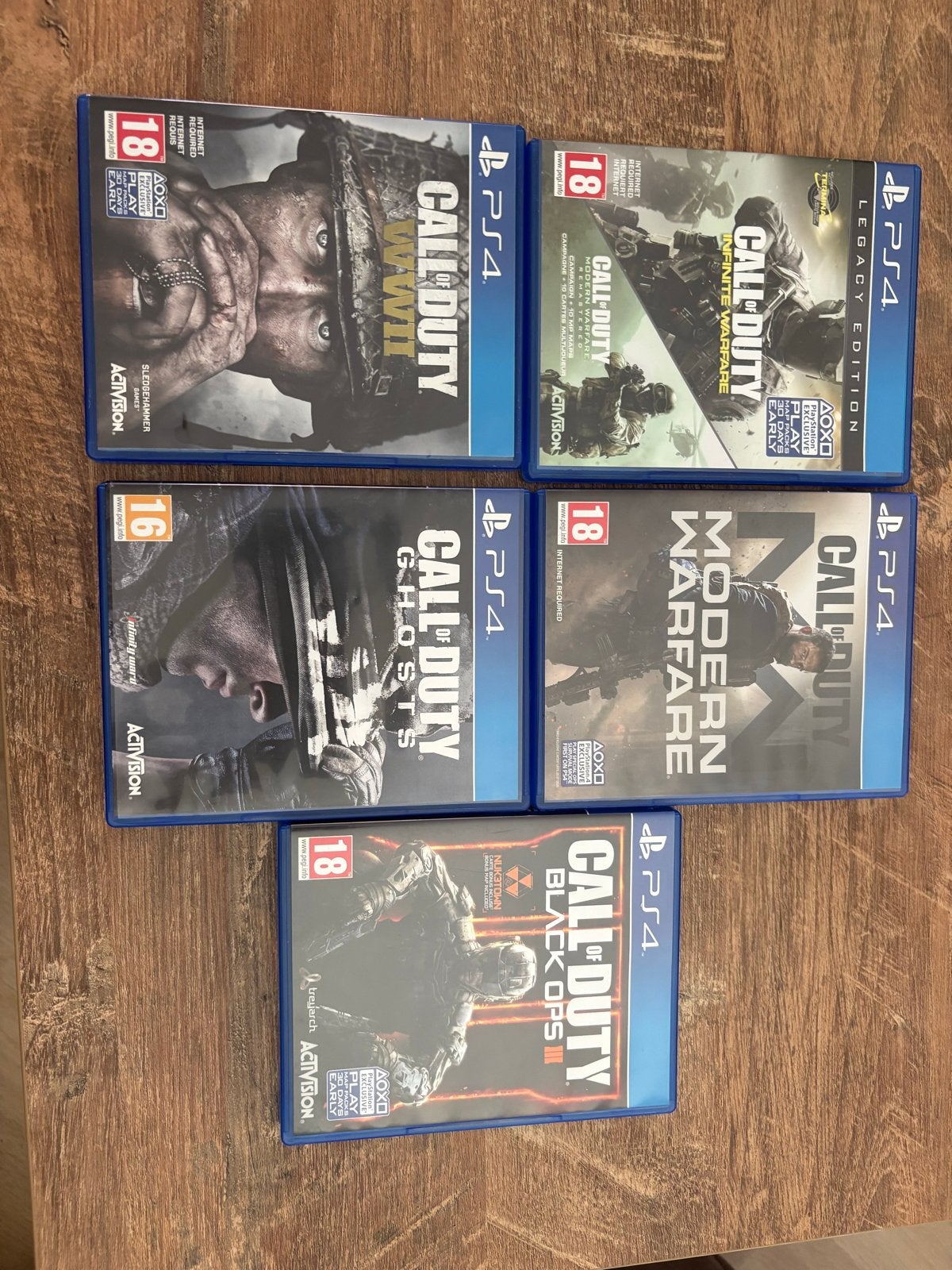 Call of Duty PS4 Games - WWII, Infinite Warfare, Ghosts, MW,, Gebruikt, Vanaf 18 jaar, Shooter, Verzenden