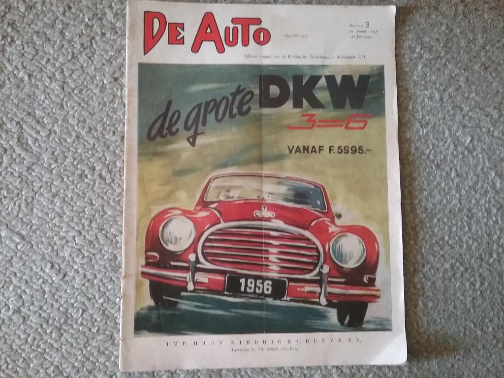De Auto nr 3 - 19 jan. 1956 (KNAC), Ophalen of Verzenden, Gelezen, Algemeen