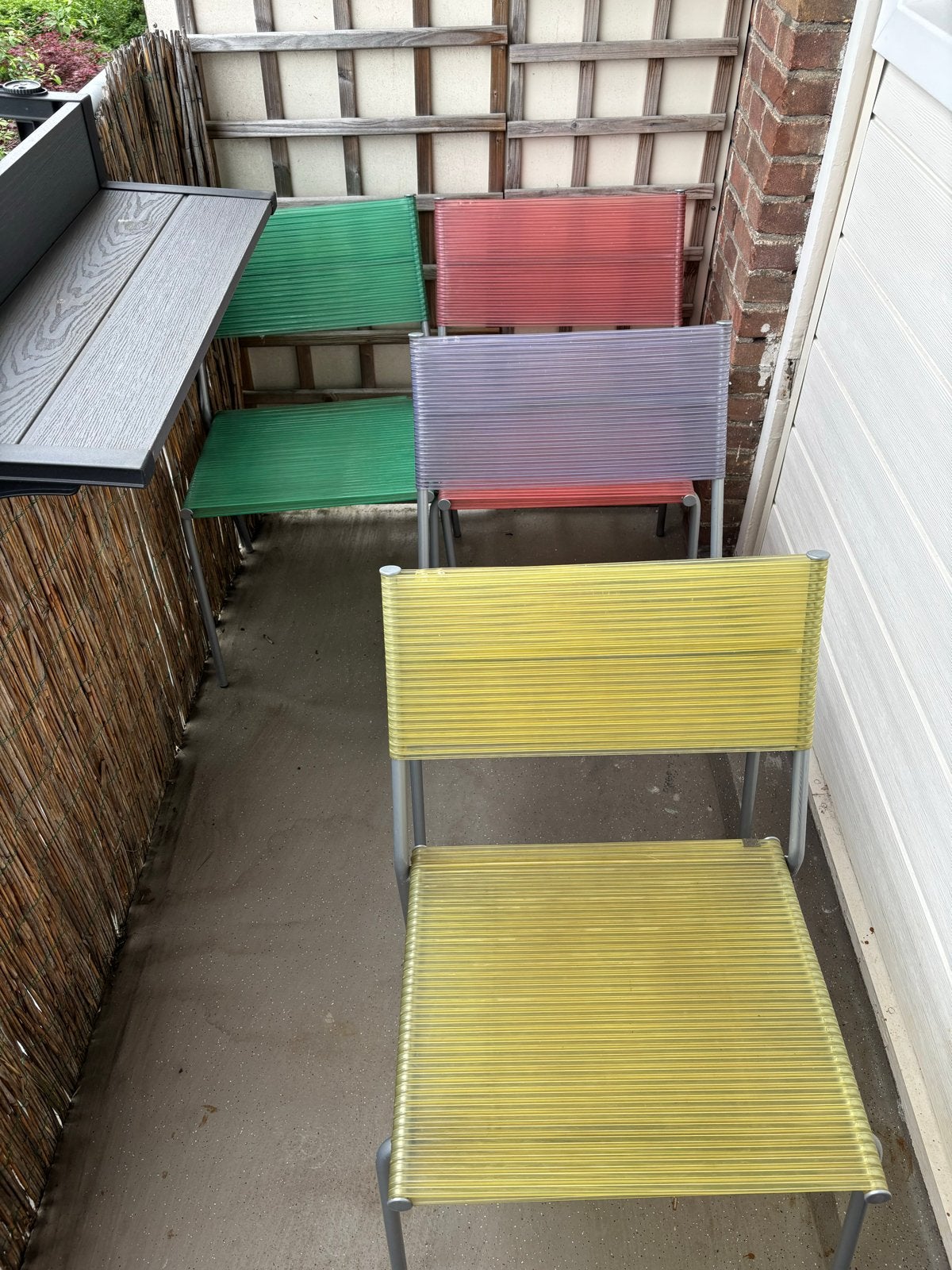 Pierantonio Bonacina Miss B tuinstoelen 6x, Tuin en Terras, Ophalen, Gebruikt, Kunststof, Stapelbaar