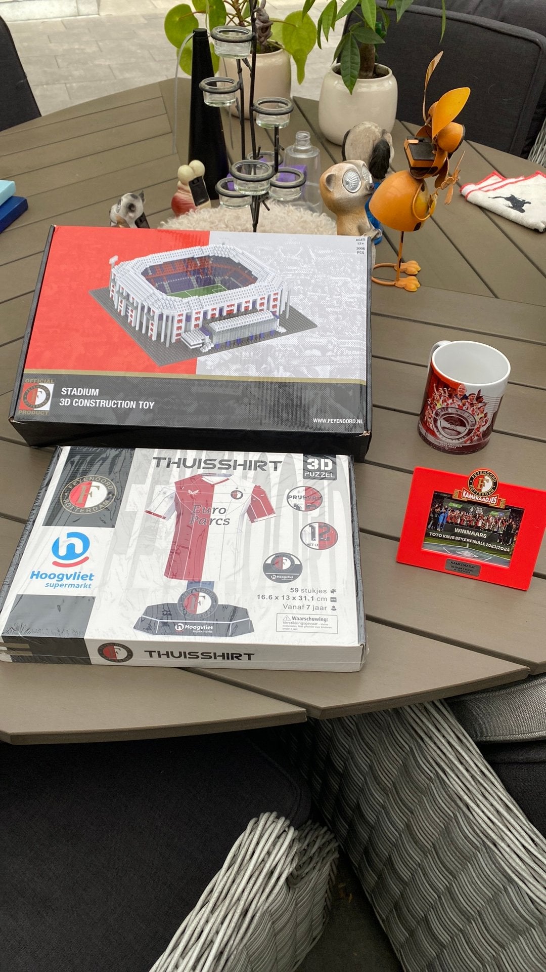 Feyenoord verzameling: 3D puzzel, stadion de kuip, fotolijst, Verzamelen, Ophalen of Verzenden, Zo goed als nieuw