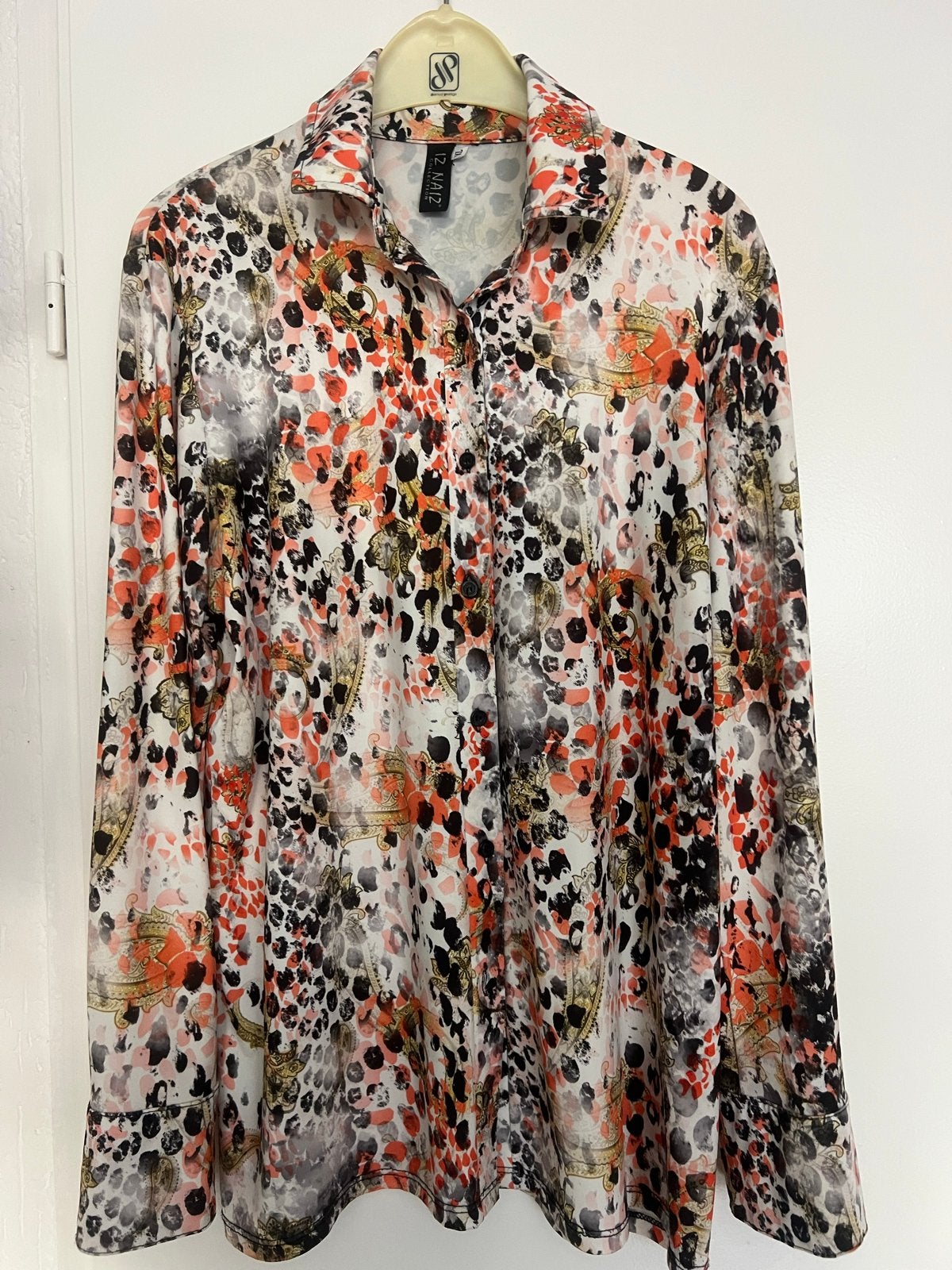 IZ NAIZ COLLECTION Blouse met dierenprint - Maat XL, Ophalen of Verzenden, Zo goed als nieuw, Maat 46/48 (XL) of groter, Meerkleurig