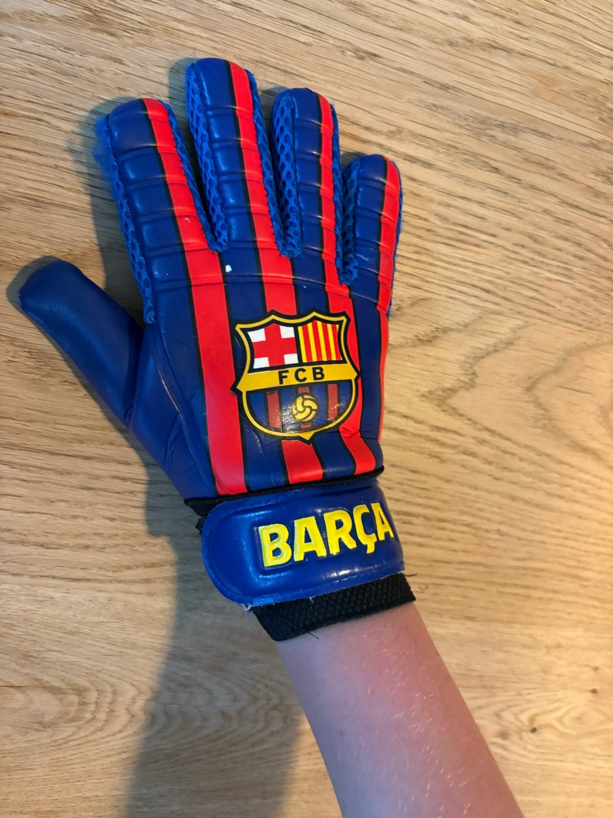 FC Barcelona keepershandschoenen, Maat XS of kleiner, Ophalen, Zo goed als nieuw, Handschoenen