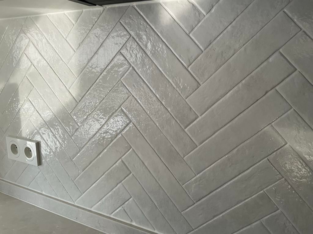 Glanzende wandtegels en voegmortel, Doe-het-zelf en Verbouw, Tegels, Nieuw, Wandtegels, Keramiek, 20 tot 40 cm, Minder dan 20 cm