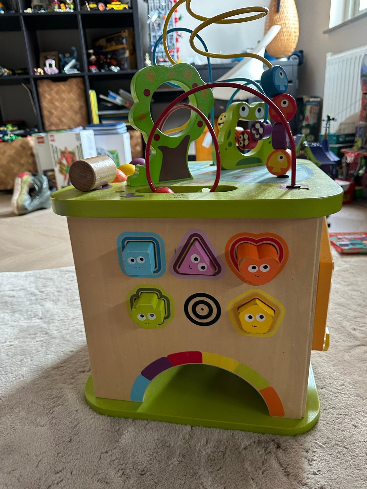 Hape kubus houten speelgoed, Ophalen, Zo goed als nieuw