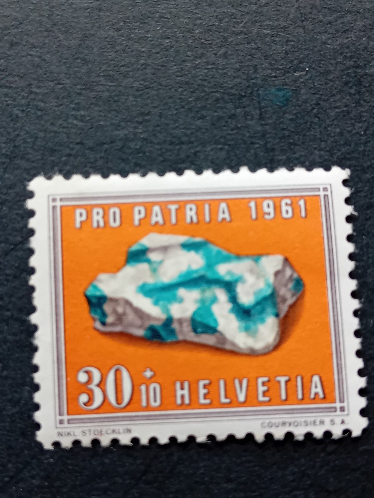 Zwitserse postzegel Pro Patria 1961 Helvetia 30+10, Ophalen of Verzenden, Overige landen