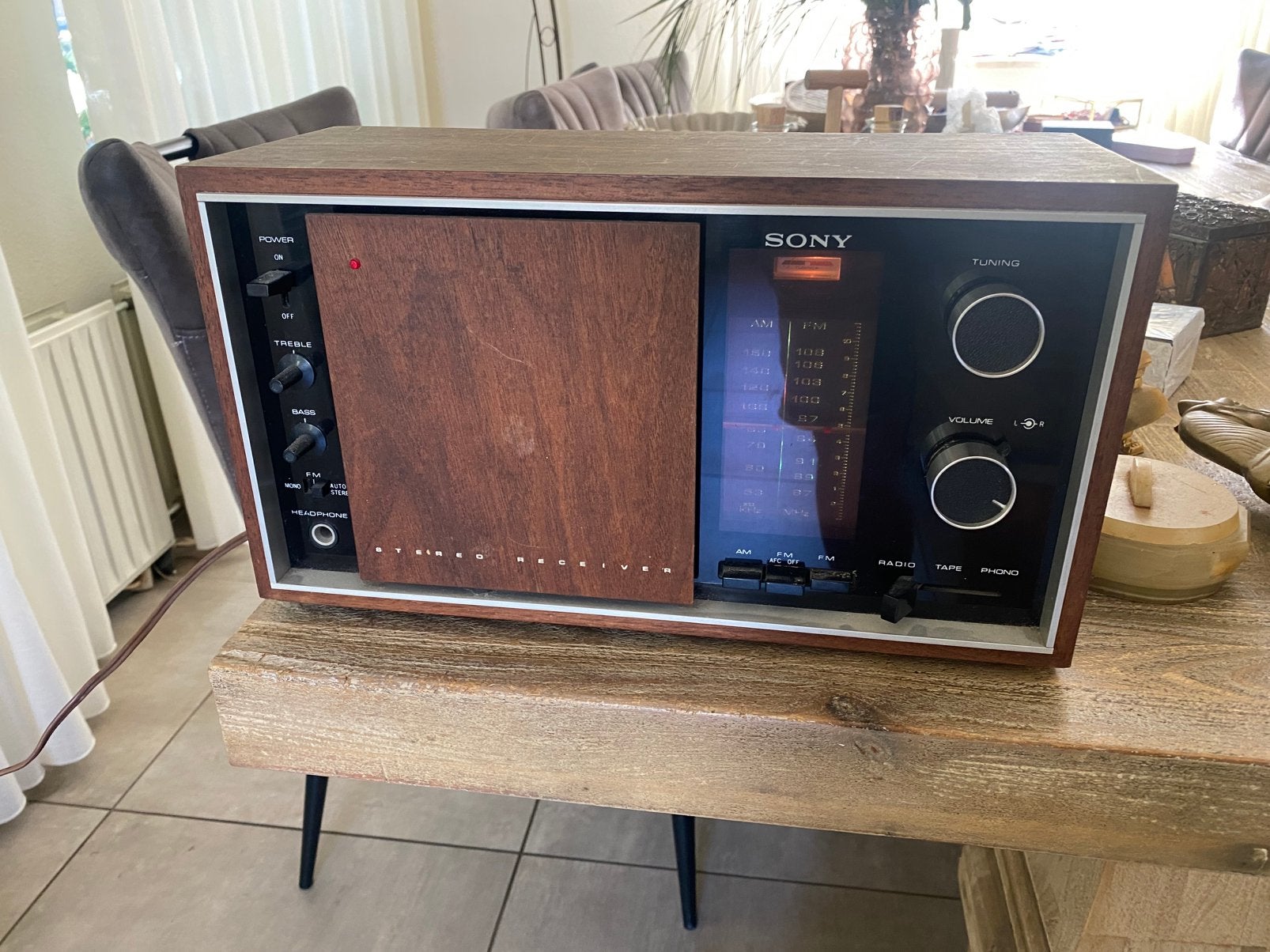 Sony 8FS-50W stereo receiver uit 1968, Ophalen of Verzenden, Minder dan 60 watt, Sony