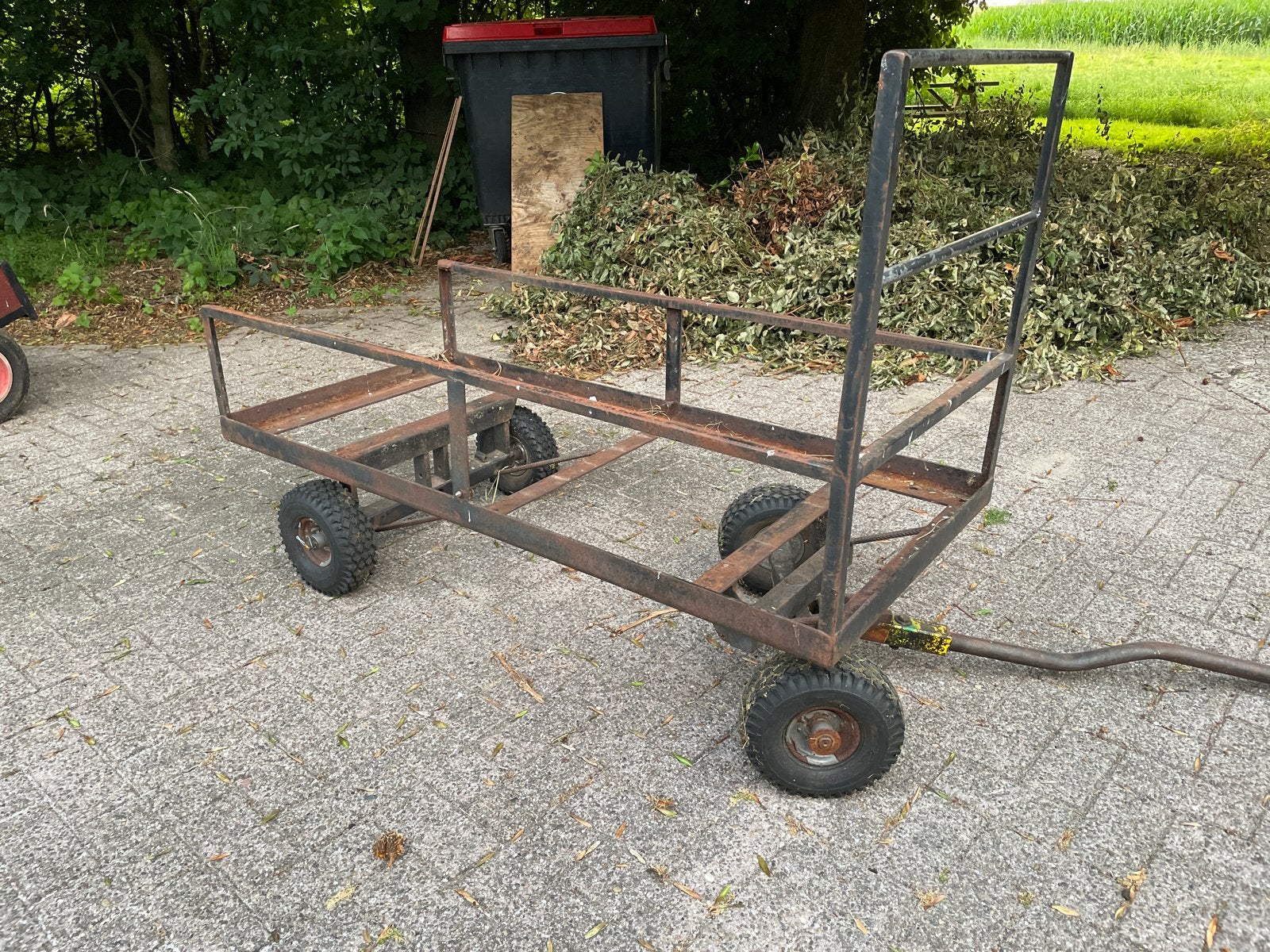 Robuuste transportkar / aanhanger voor zitmaaier, 100 liter of meer, Ophalen, Gebruikt, Transportkar
