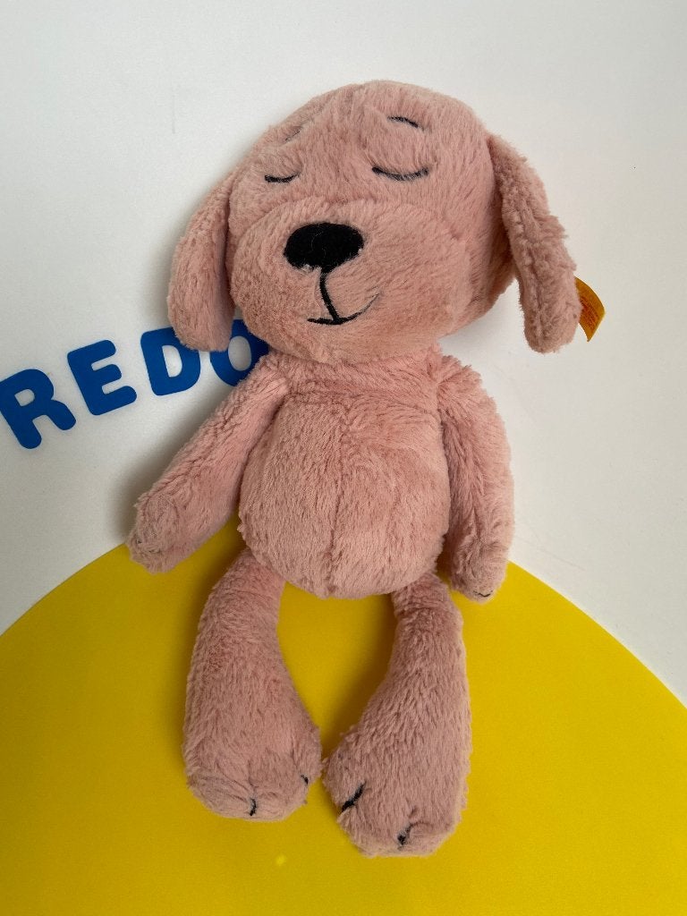 K2528 Steiff hond licht roze, Ophalen of Verzenden, Zo goed als nieuw, Overige typen