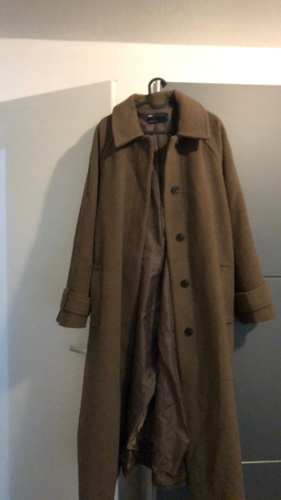 ASOS DESIGN Lange Bruine Jas - Maat M, Ophalen of Verzenden, Zo goed als nieuw, Maat 38/40 (M), Bruin