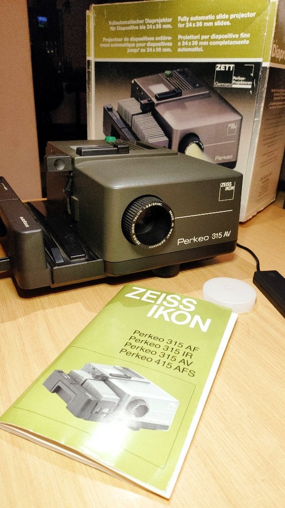 Zeiss Ikon Perkeo 315 AV Diaprojector met originele doos, Verzenden, Zo goed als nieuw