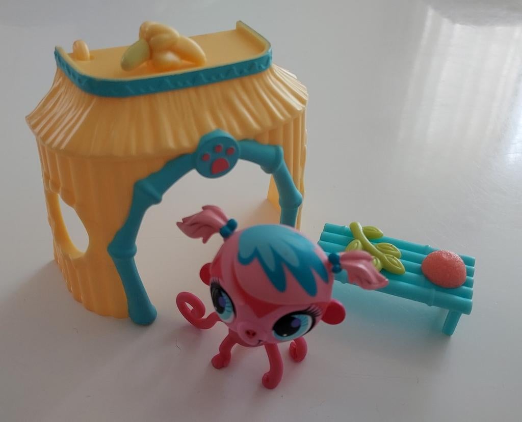Littlest Pet Shop setje met aapje, Ophalen of Verzenden, Zo goed als nieuw