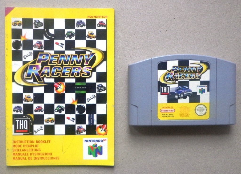 Penny Racers voor de Nintendo 64 + boekje, Gebruikt, 1 speler, Racen en Vliegen, Ophalen of Verzenden
