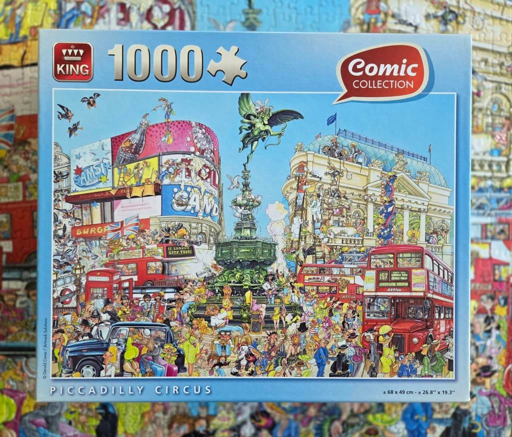 KING Comic Collection 1000 stukjes - Piccadilly Circus, Hobby en Vrije tijd, Denksport en Puzzels, Ophalen of Verzenden, 500 t/m 1500 stukjes