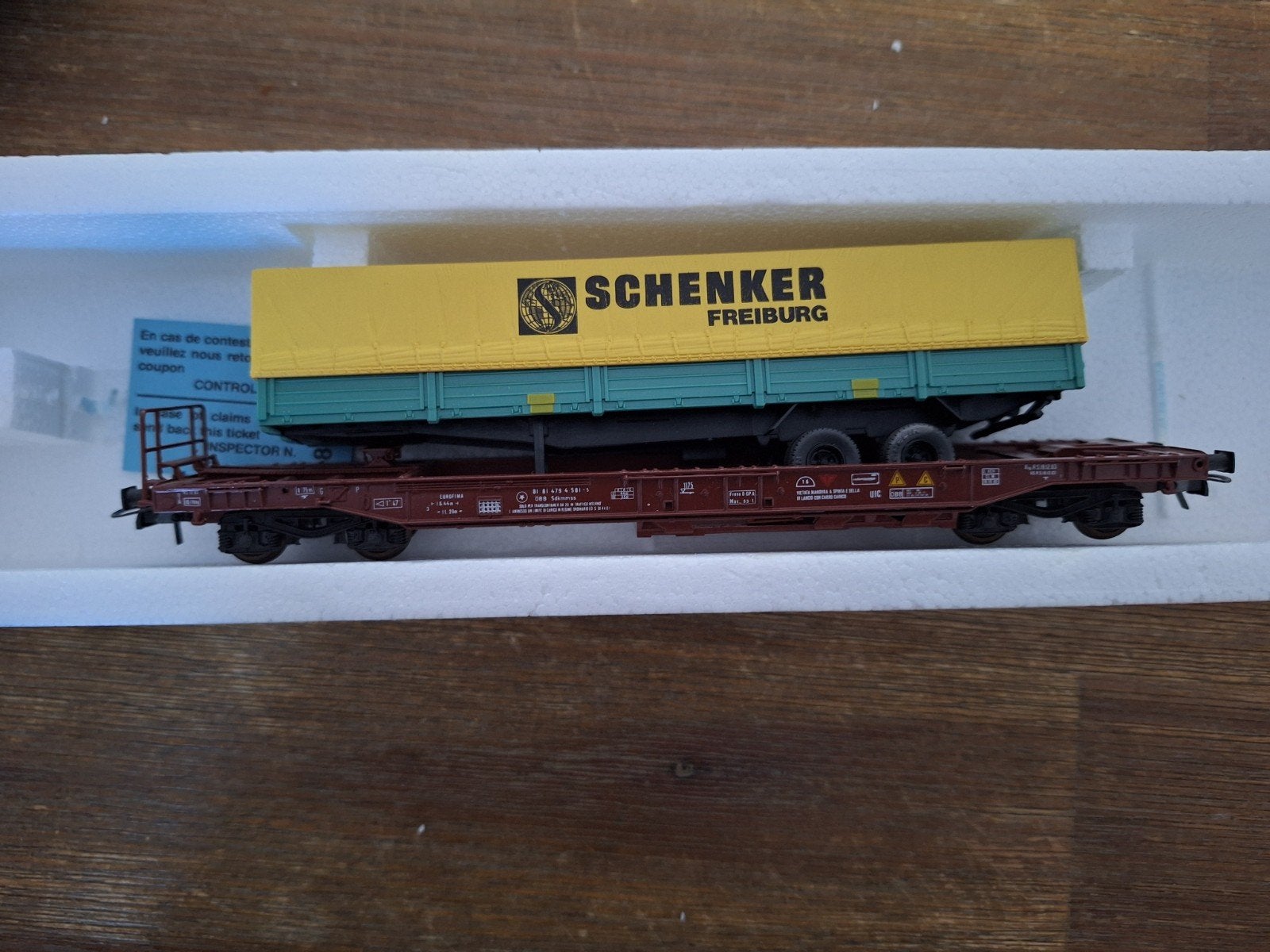Roco H0 goederenwagon met Schenker container, Ophalen of Verzenden, Gebruikt, Wagon, Roco