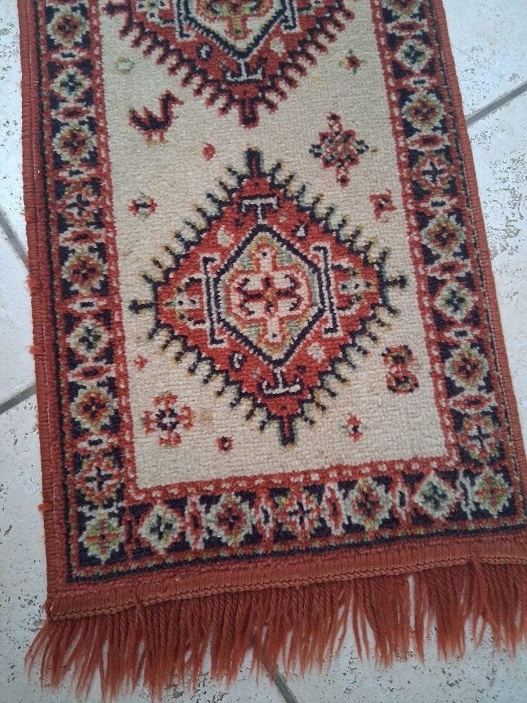 Perzische loper/kleedje, Gebruikt, 150 tot 200 cm, Crème, Rechthoekig