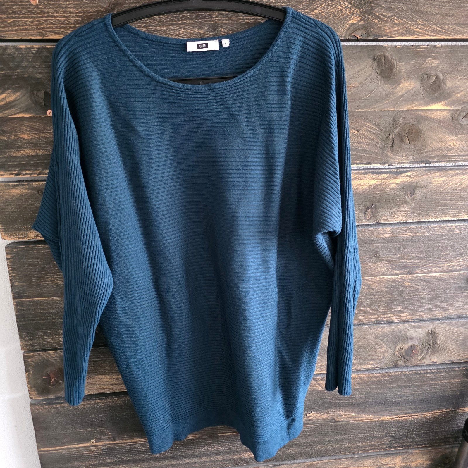 dames WE Trui ribgebreid blauw maat L, Blauw, WE, Maat 42/44 (L), Ophalen of Verzenden