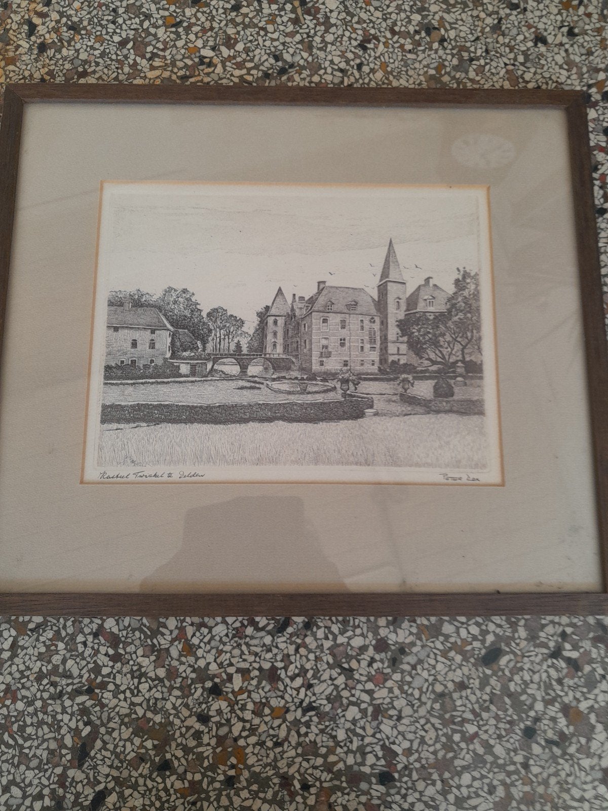 Peter Cox. Ets kasteel Twickel te Delden., Antiek en Kunst, Ophalen of Verzenden