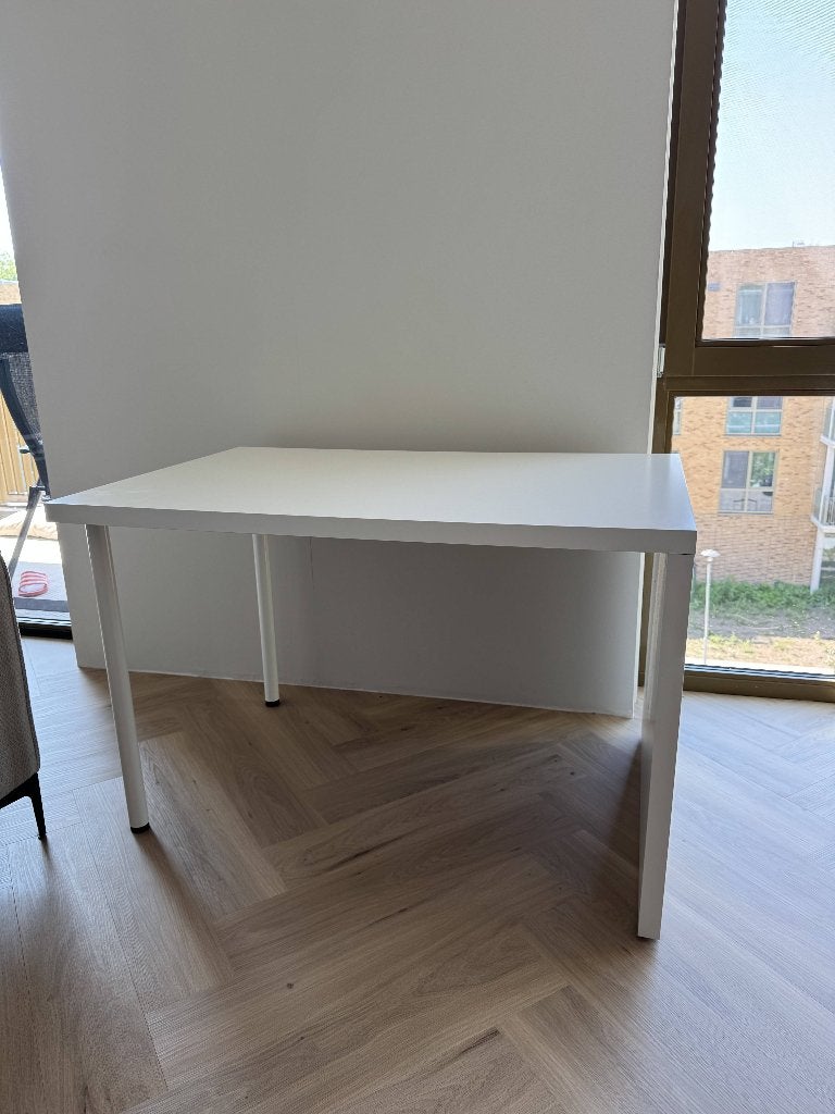 IKEA LAGKAPTEN Bureau Wit 115x60 cm – Thuiswerk / Studie, Ophalen, In hoogte verstelbaar, 115 cm, Hout