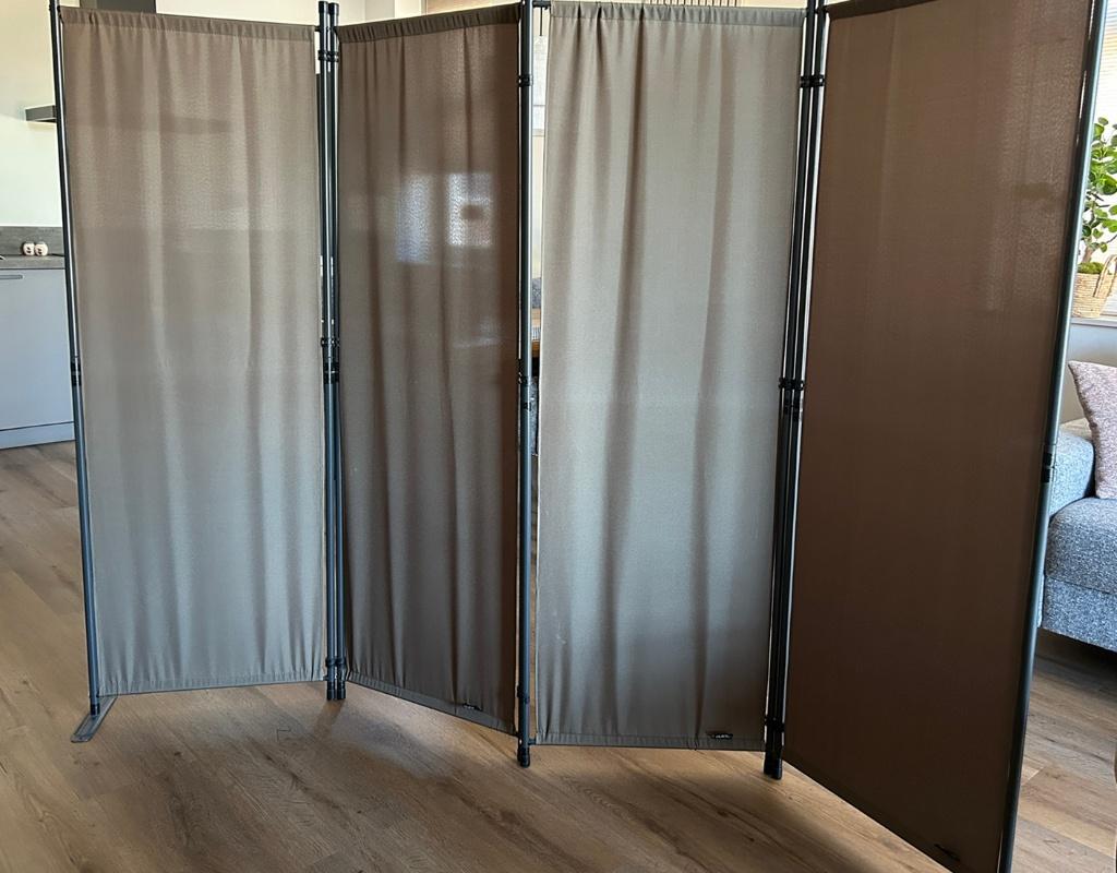 Tuinscherm-Kamerscherm Canvas, Ophalen, Staal, Zo goed als nieuw, 200 cm of meer